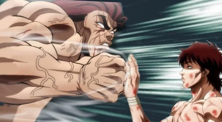 Момент из трейлера аниме Боец Баки